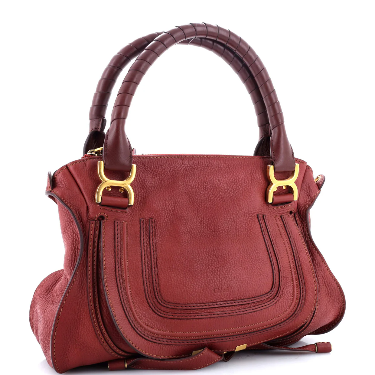 Marcie Satchel Leather Medium - Deep Luxury