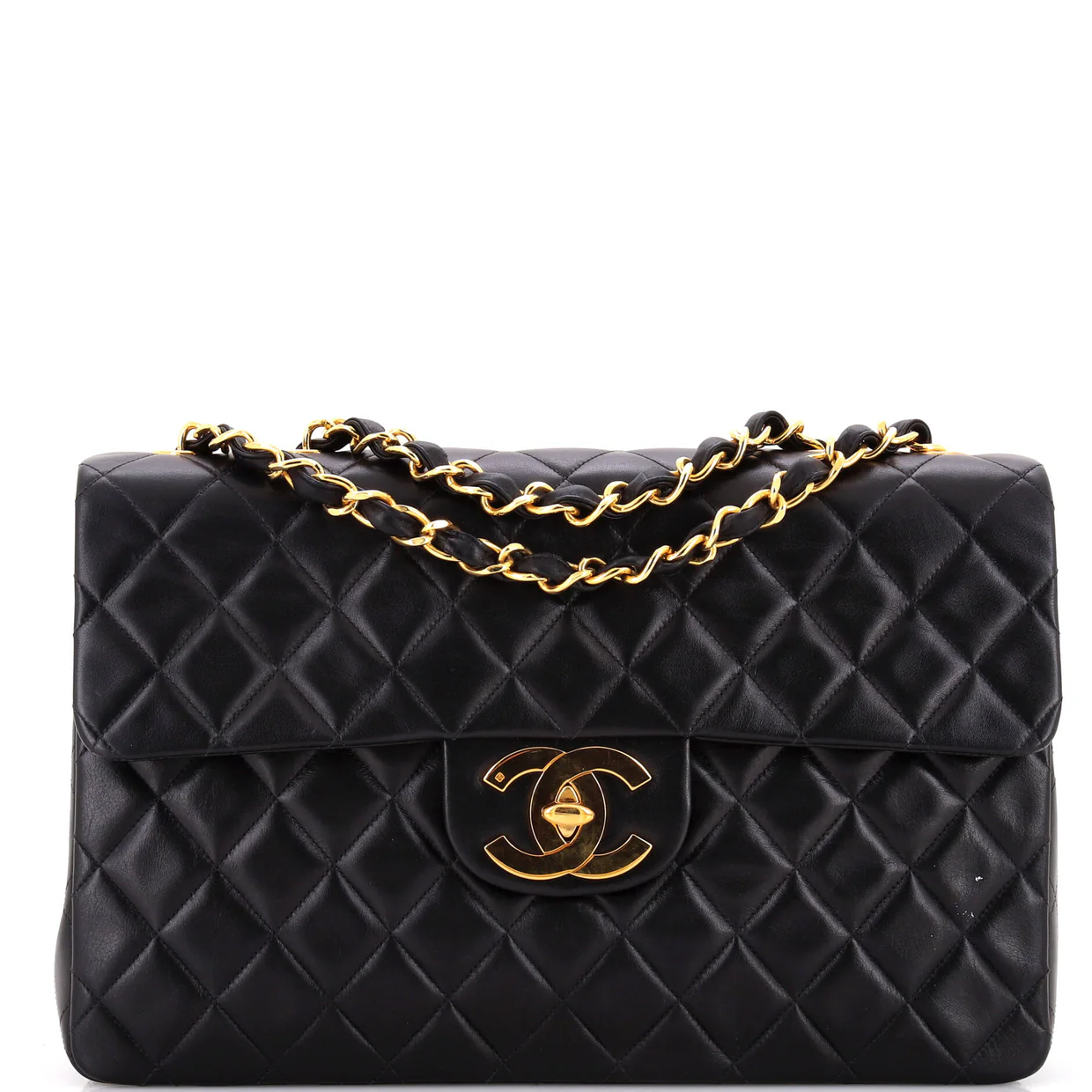 Vintage Classic Single Flap Bag Quilted Lambskin Maxi - Deep Luxury