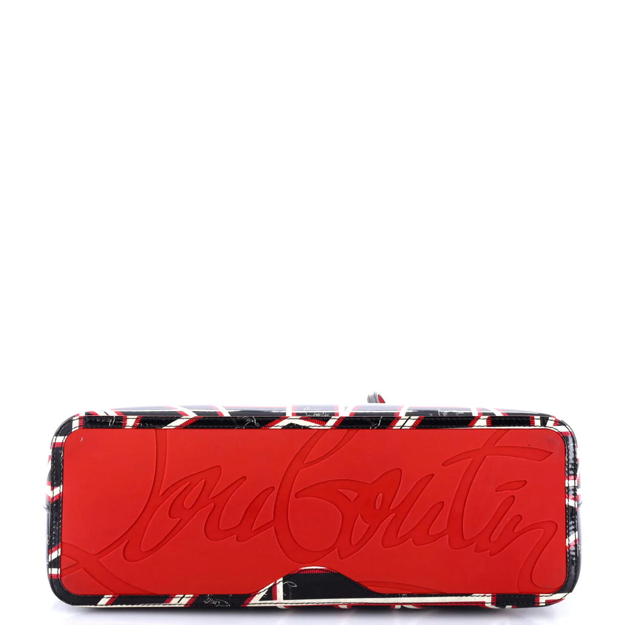 Cabata East West Tote Printed Patent Large - Deep Luxury