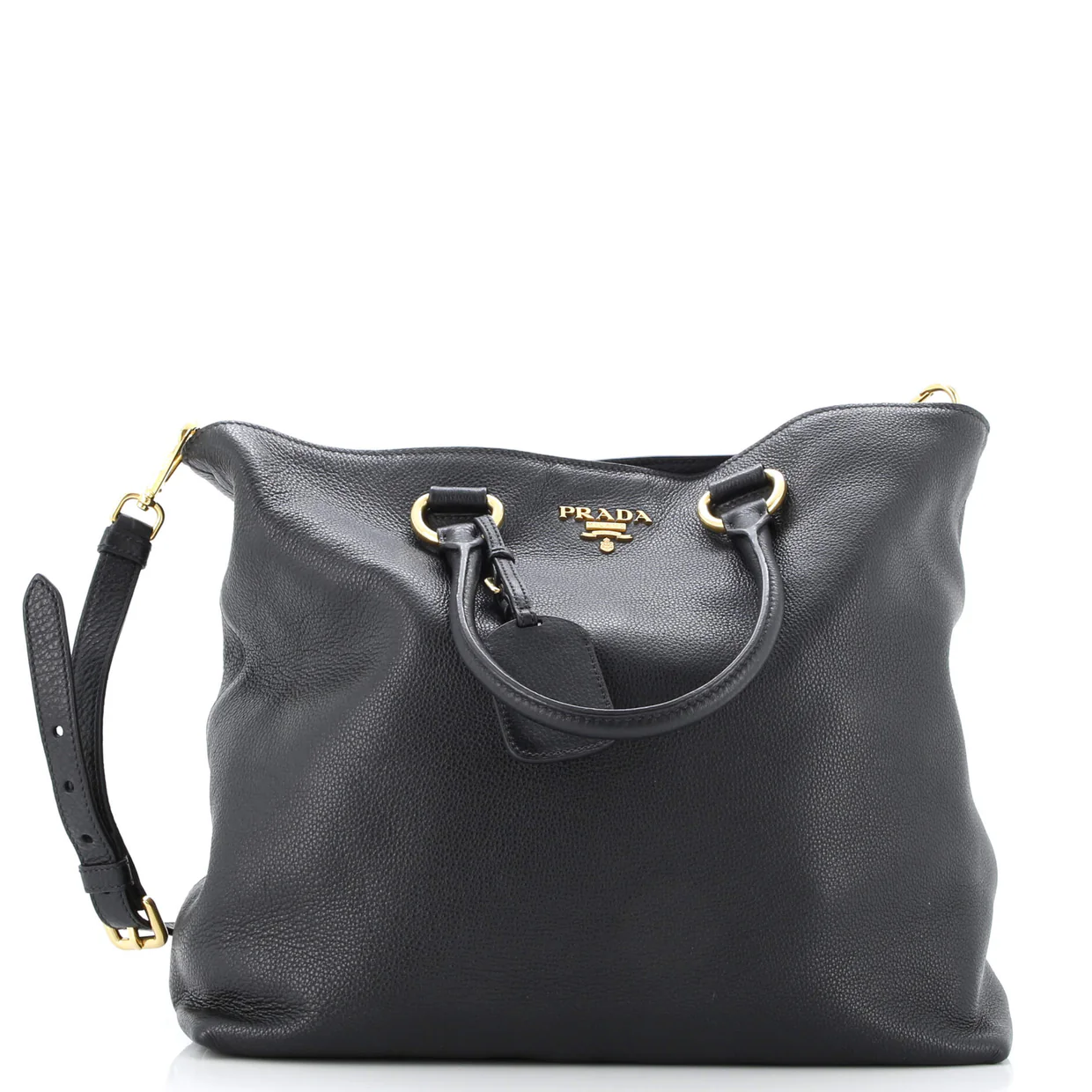 Convertible Tote Vitello Phenix Large - Deep Luxury