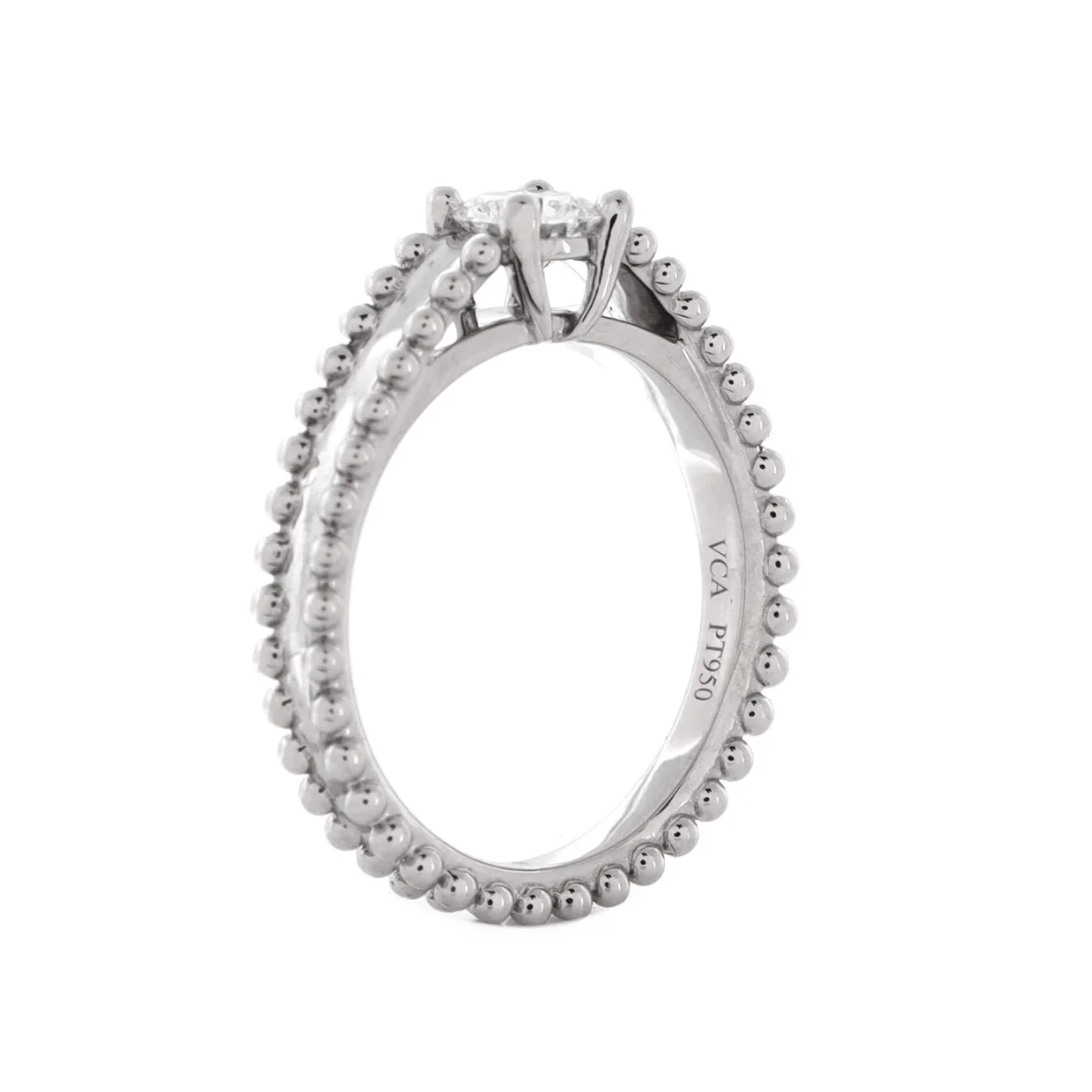 Estelle Solitaire Ring Platinum with RBC Diamond G/VVS1 0.32CT - Deep Luxury