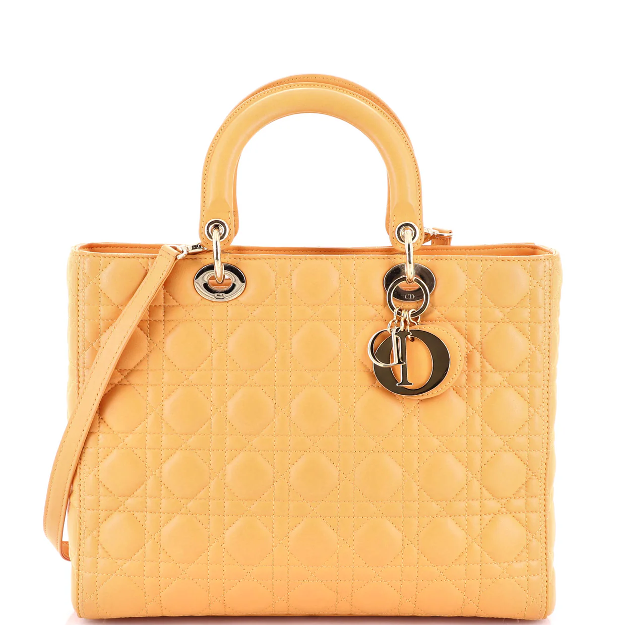 Lady Dior Bag Cannage Quilt Lambskin Large - Deep Luxury