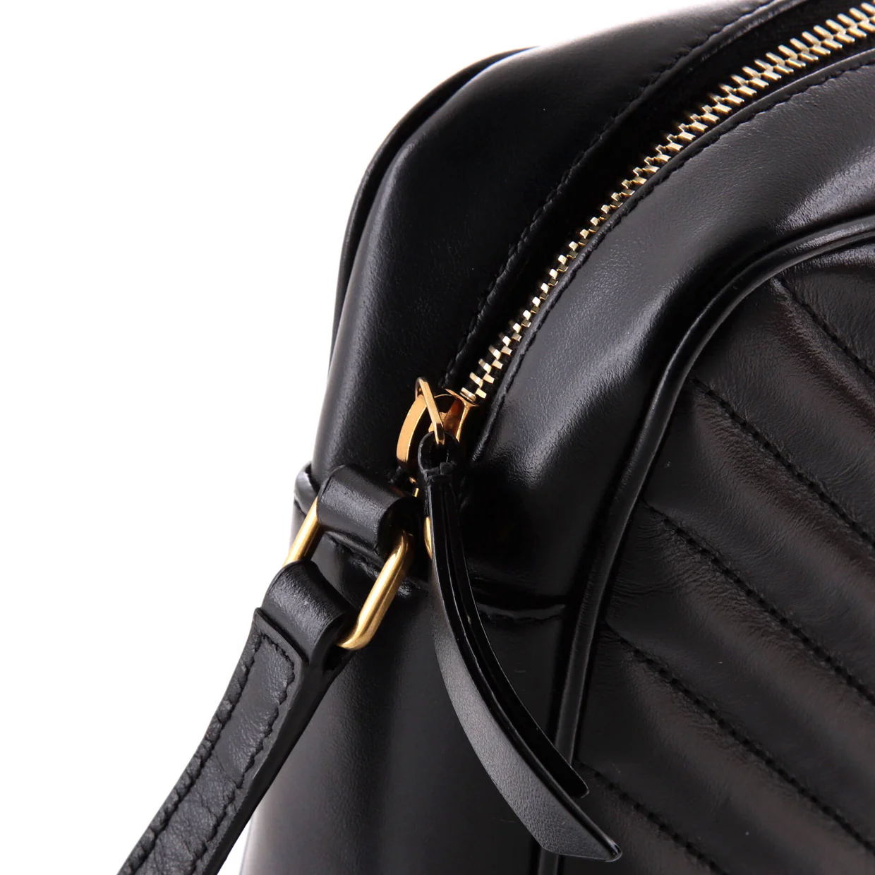 Lou Camera Bag Matelasse Chevron Leather Small - Deep Luxury