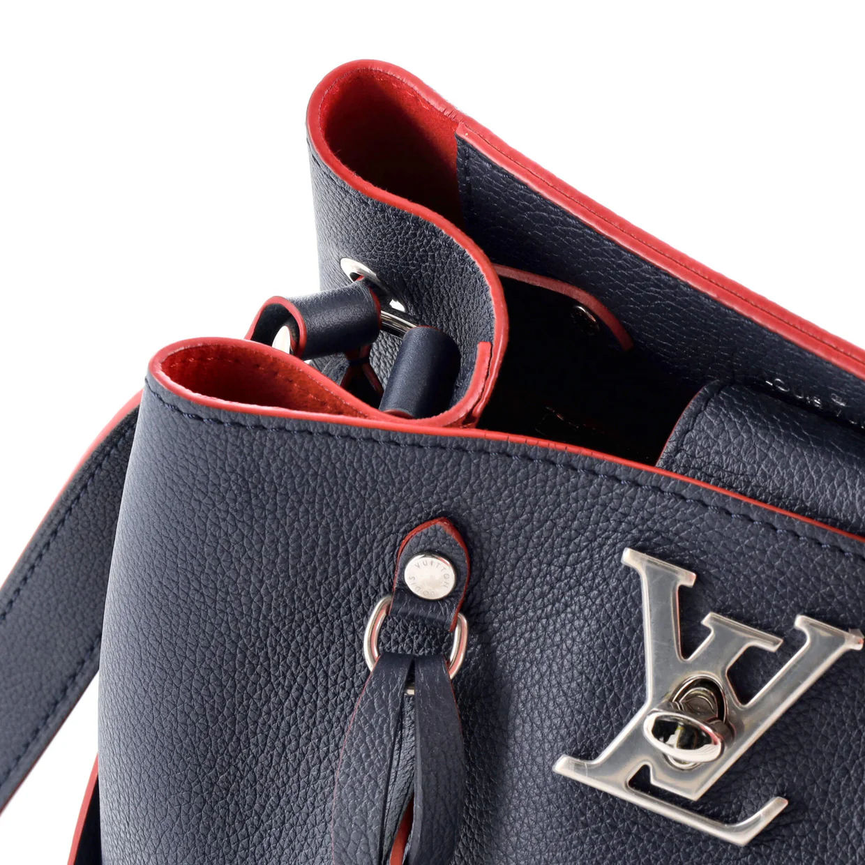 Lockme Bucket Bag Braided Leather - Deep Luxury