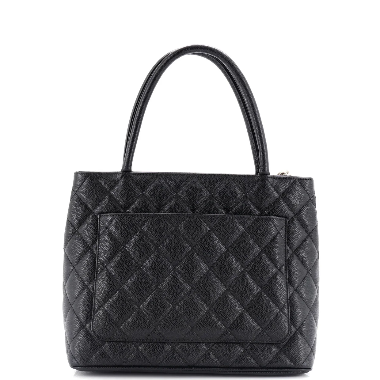 Medallion Tote Quilted Caviar - Deep Luxury