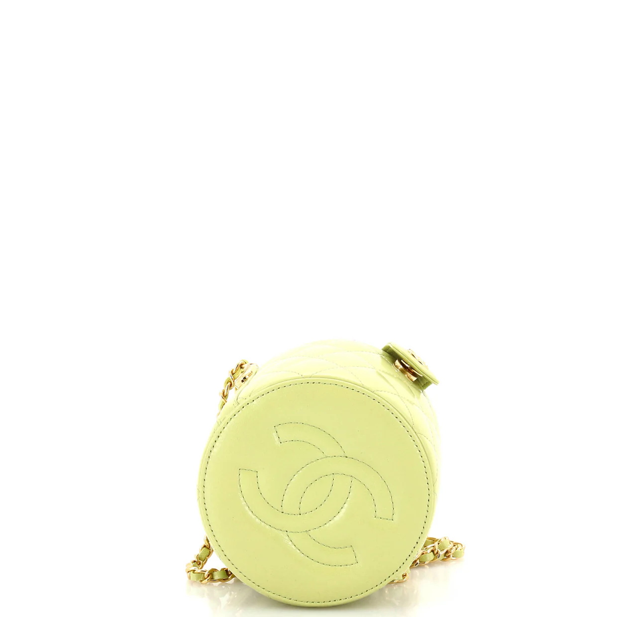 Double Sided Top Handle Vanity Bag with Chain Quilted Lambskin Mini - Deep Luxury