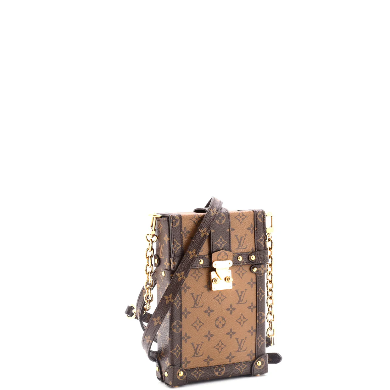 Vertical Trunk Pochette Reverse Monogram Canvas - Deep Luxury