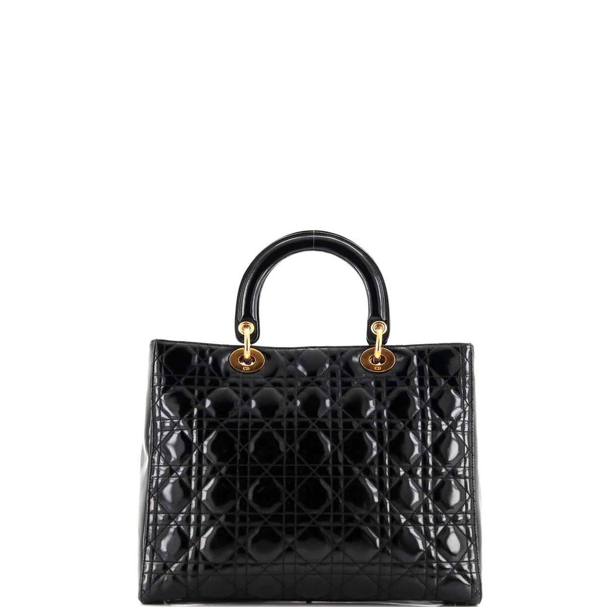 Lady Dior Bag Cannage Quilt Patent Large - Deep Luxury