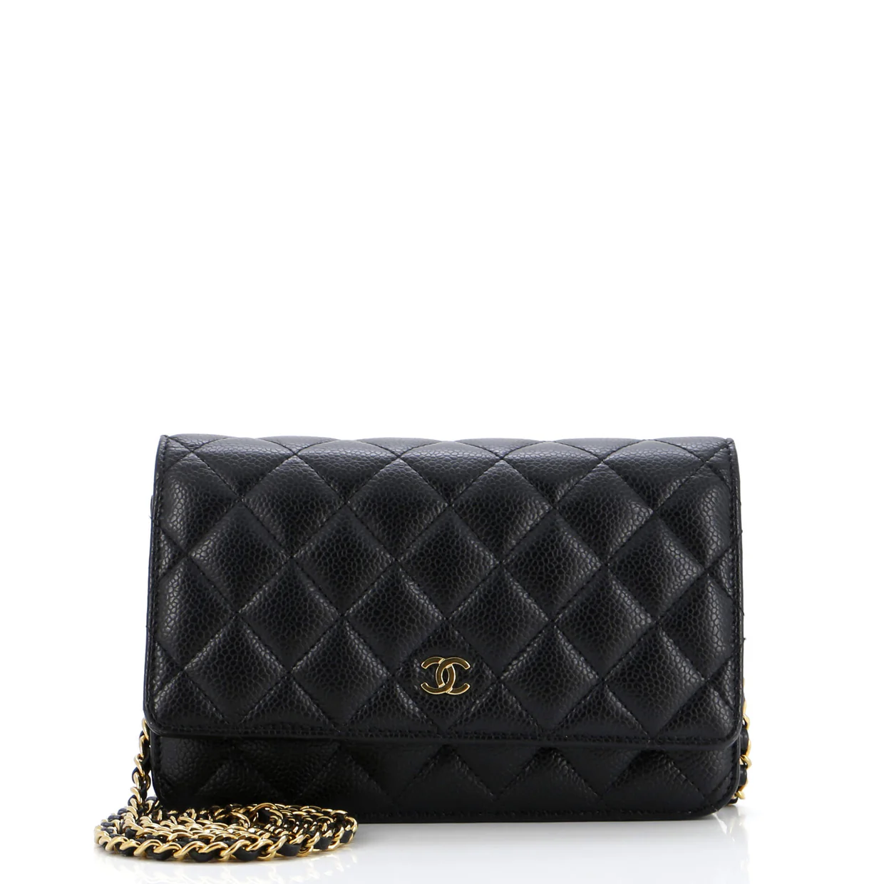 Wallet on Chain Quilted Caviar - Deep Luxury