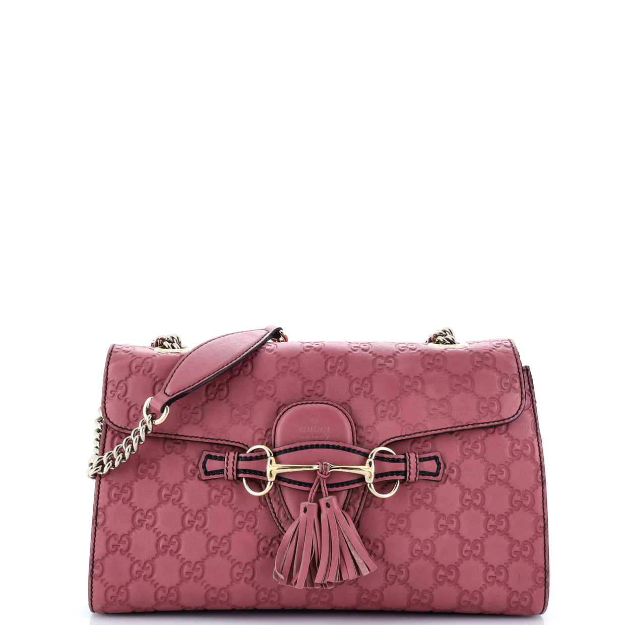 Emily Chain Flap Bag Guccissima Leather Medium - Deep Luxury