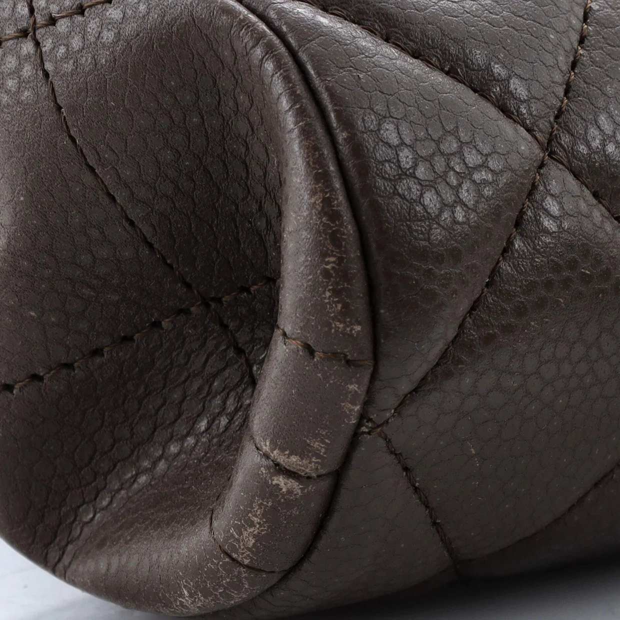 Clutch with Chain Quilted Caviar - Deep Luxury