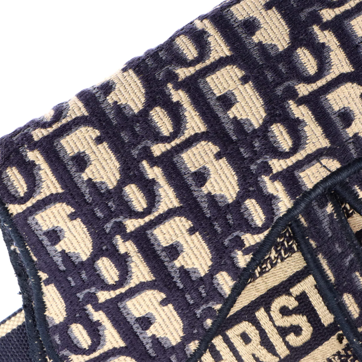 Saddle Belt Bag Logo Embroidered Oblique Canvas - Deep Luxury