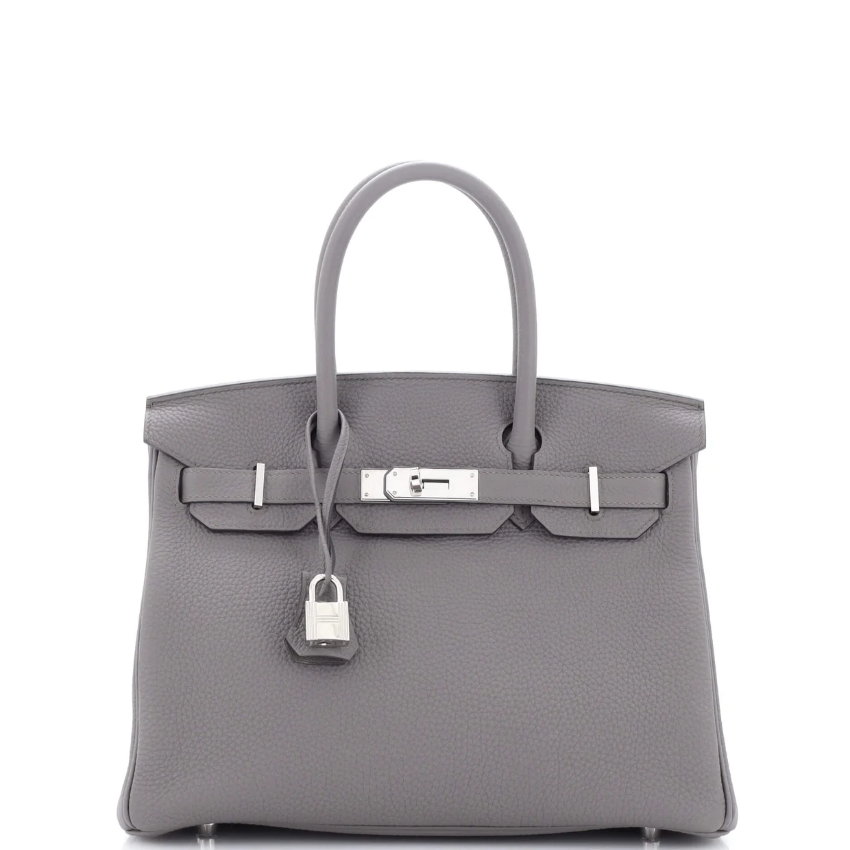 Birkin Handbag Grey Togo with Palladium Hardware 30 - Deep Luxury