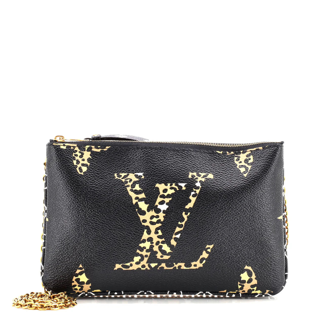 Double Zip Pochette Limited Edition Jungle Monogram Giant - Deep Luxury