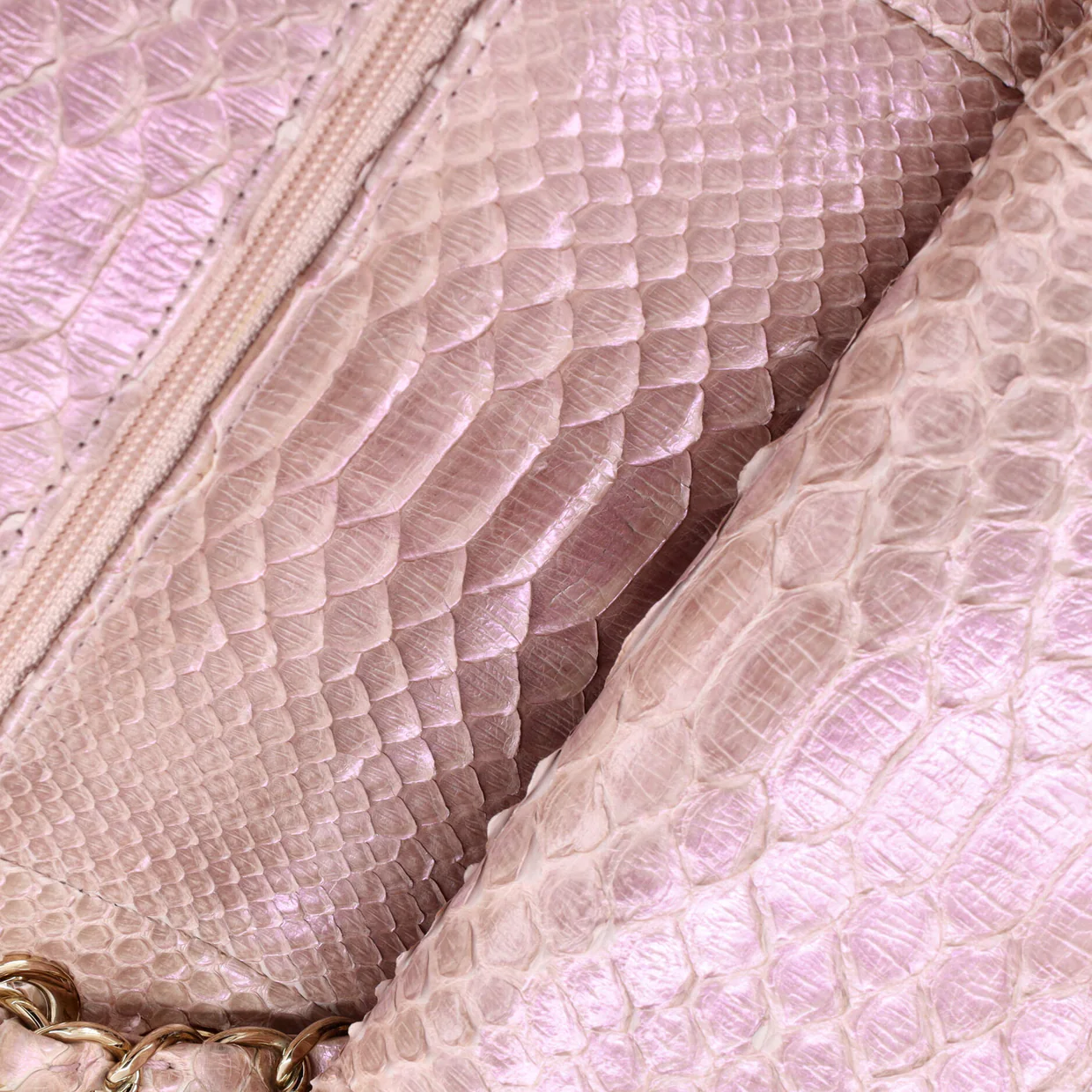 Classic Double Flap Bag Iridescent Python Medium - Deep Luxury