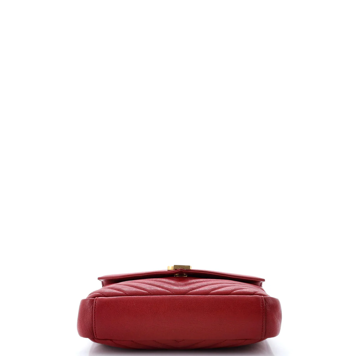 Classic Monogram Envelope Satchel Matelasse Chevron Leather Small - Deep Luxury