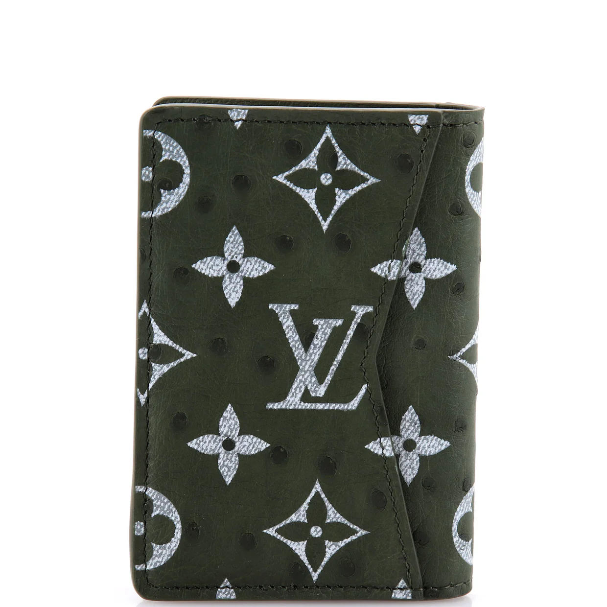 Pocket Organizer Monogram Ostrich - Deep Luxury