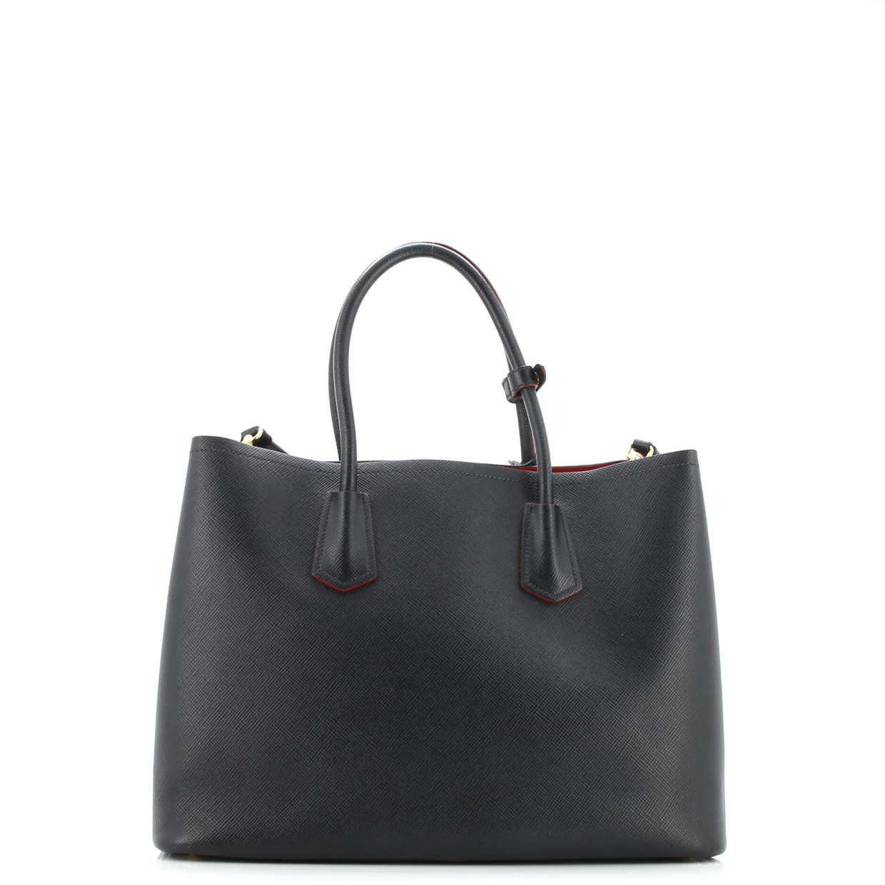 Cuir Double Tote Saffiano Leather Small - Deep Luxury