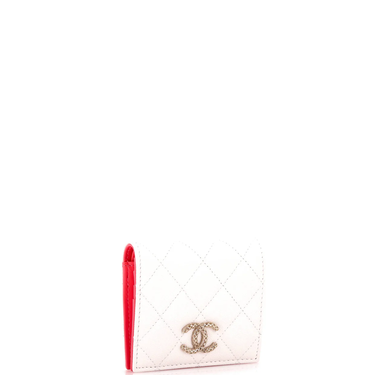 Textured CC Bifold Wallet Quilted Caviar Compact - Deep Luxury