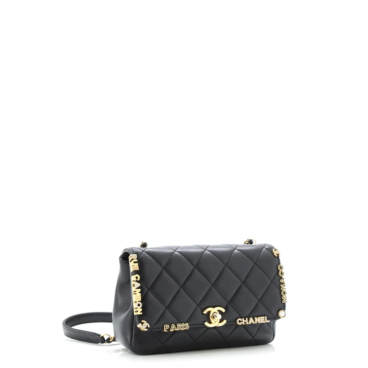 Paris Monaco Flap Bag Quilted Lambskin Mini - Deep Luxury
