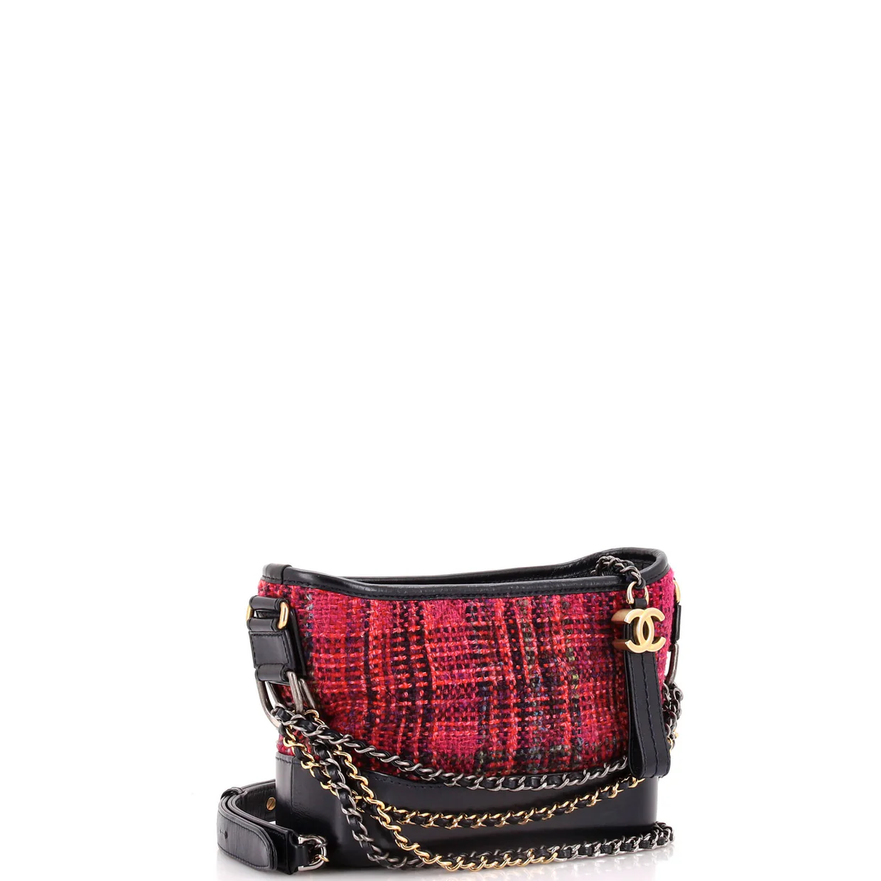 Gabrielle Hobo Quilted Tweed and Calfskin Small - Deep Luxury