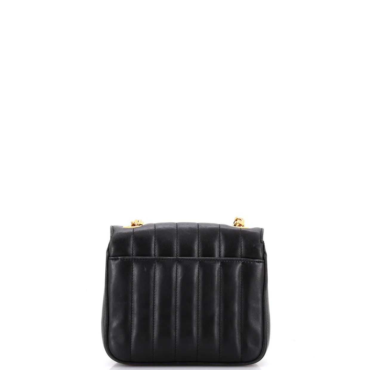 Vicky Crossbody Bag Vertical Quilted Leather Small - Deep Luxury