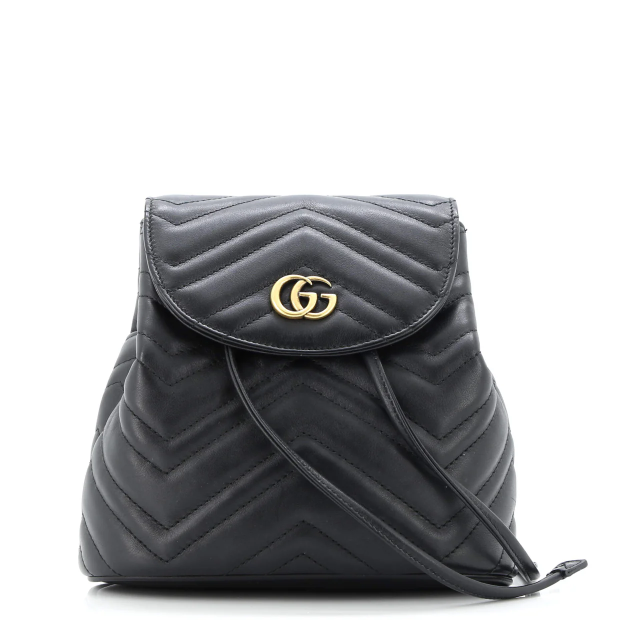 GG Marmont Drawstring Backpack Matelasse Leather Mini - Deep Luxury