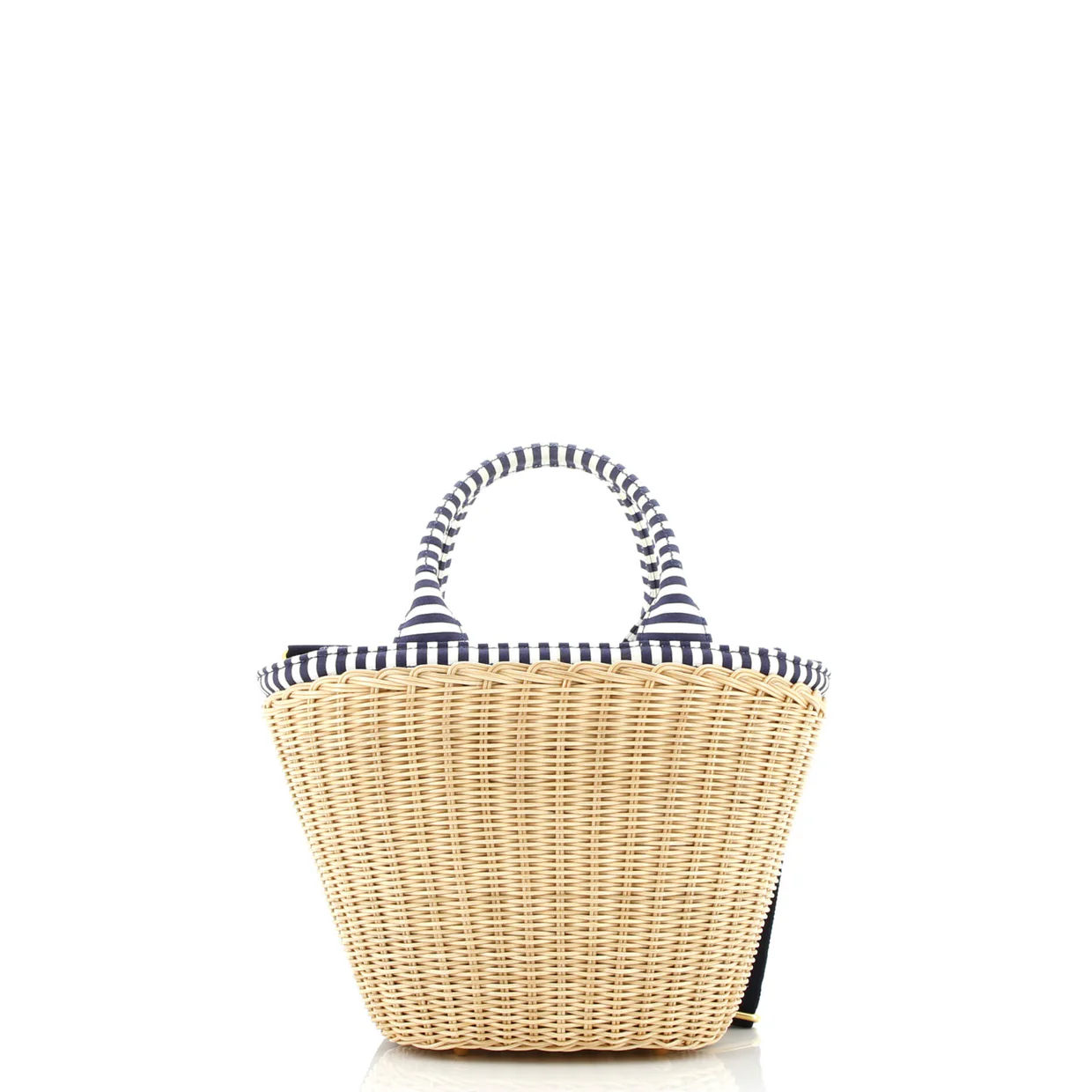 Convertible Basket Bag Wicker with Canvas Small - Deep Luxury