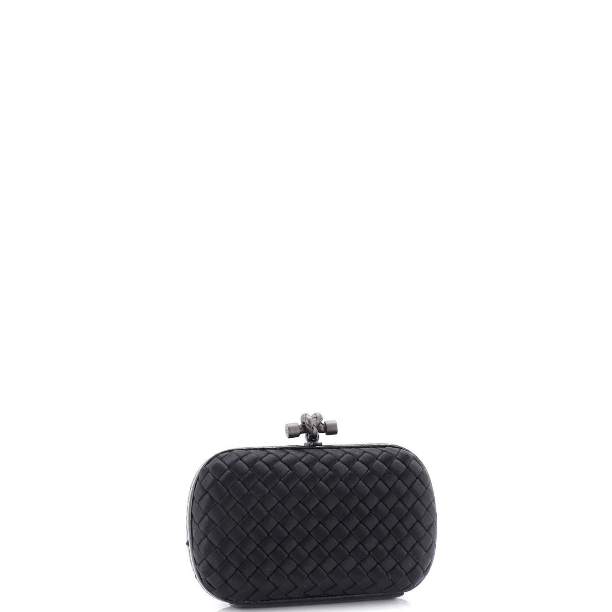 Box Knot Clutch Intrecciato Satin Small - Deep Luxury