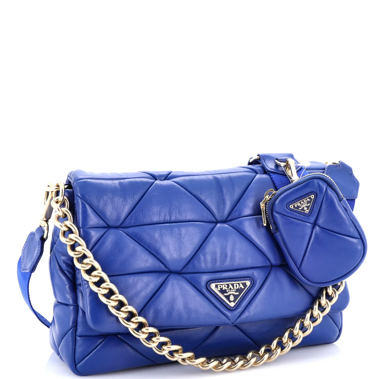 System Flap Shoulder Bag Quilted Nappa Leather Large - Deep Luxury