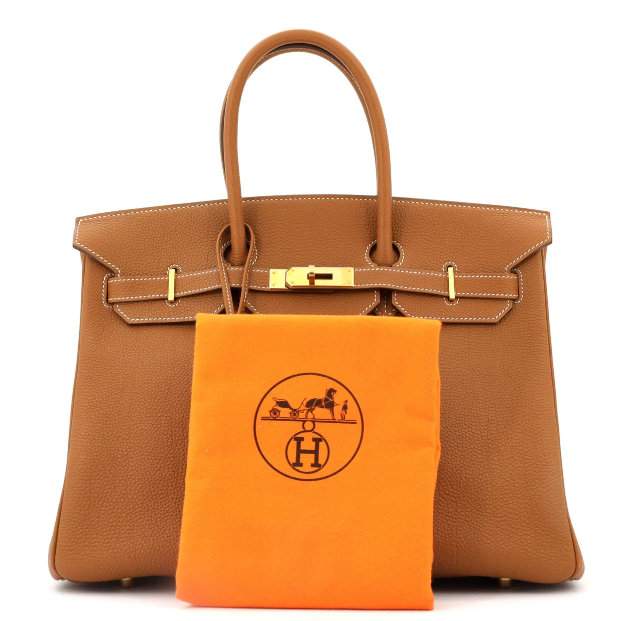 Birkin Handbag Gold Togo with Gold Hardware 35 - Deep Luxury