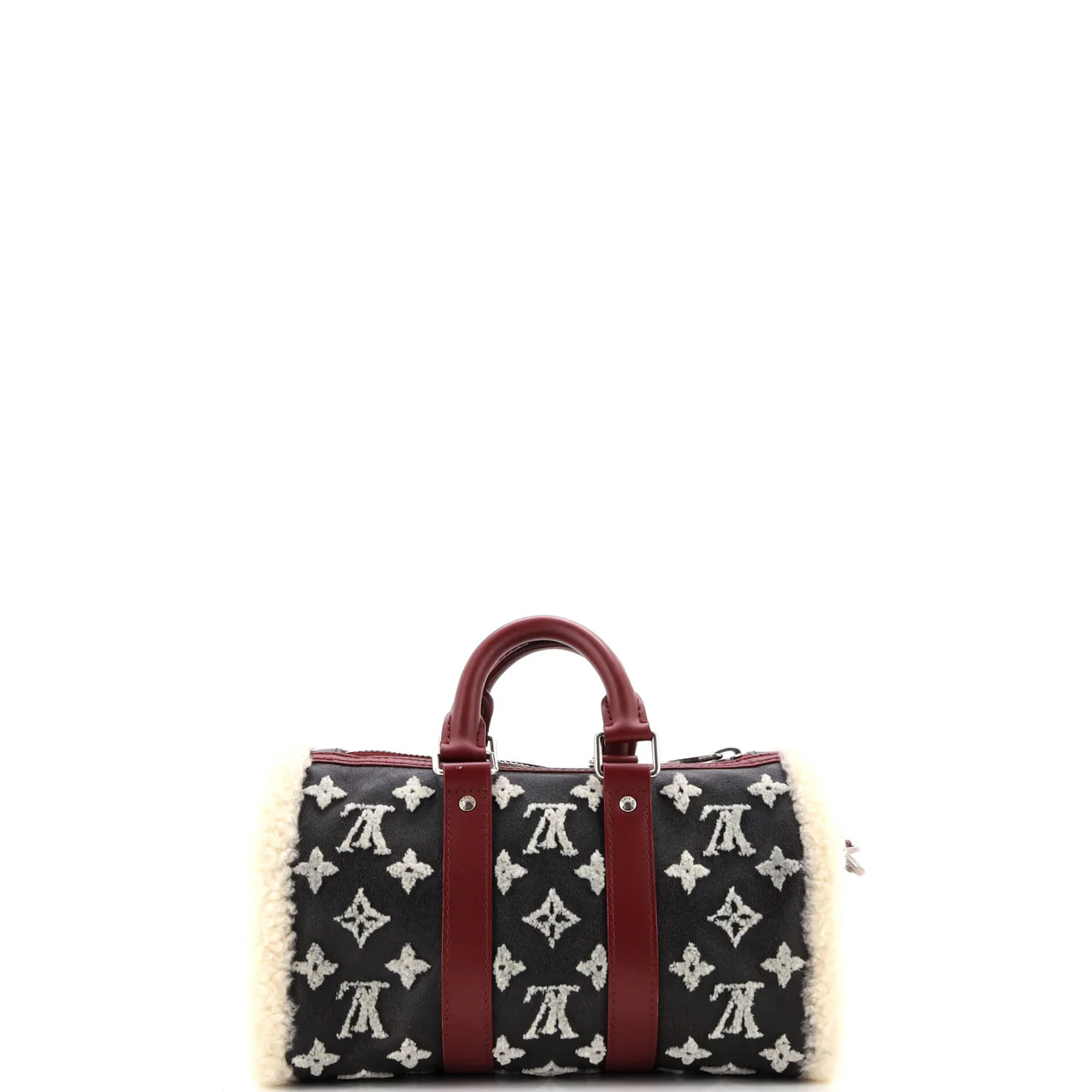 Shearling Keepall Bandouliere Bag Malletier Monogram Leather 25 - Deep Luxury