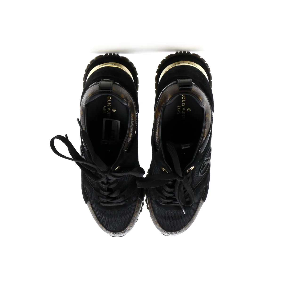Women's Run Away Sneakers Mesh with Monogram Canvas and Suede - Deep Luxury