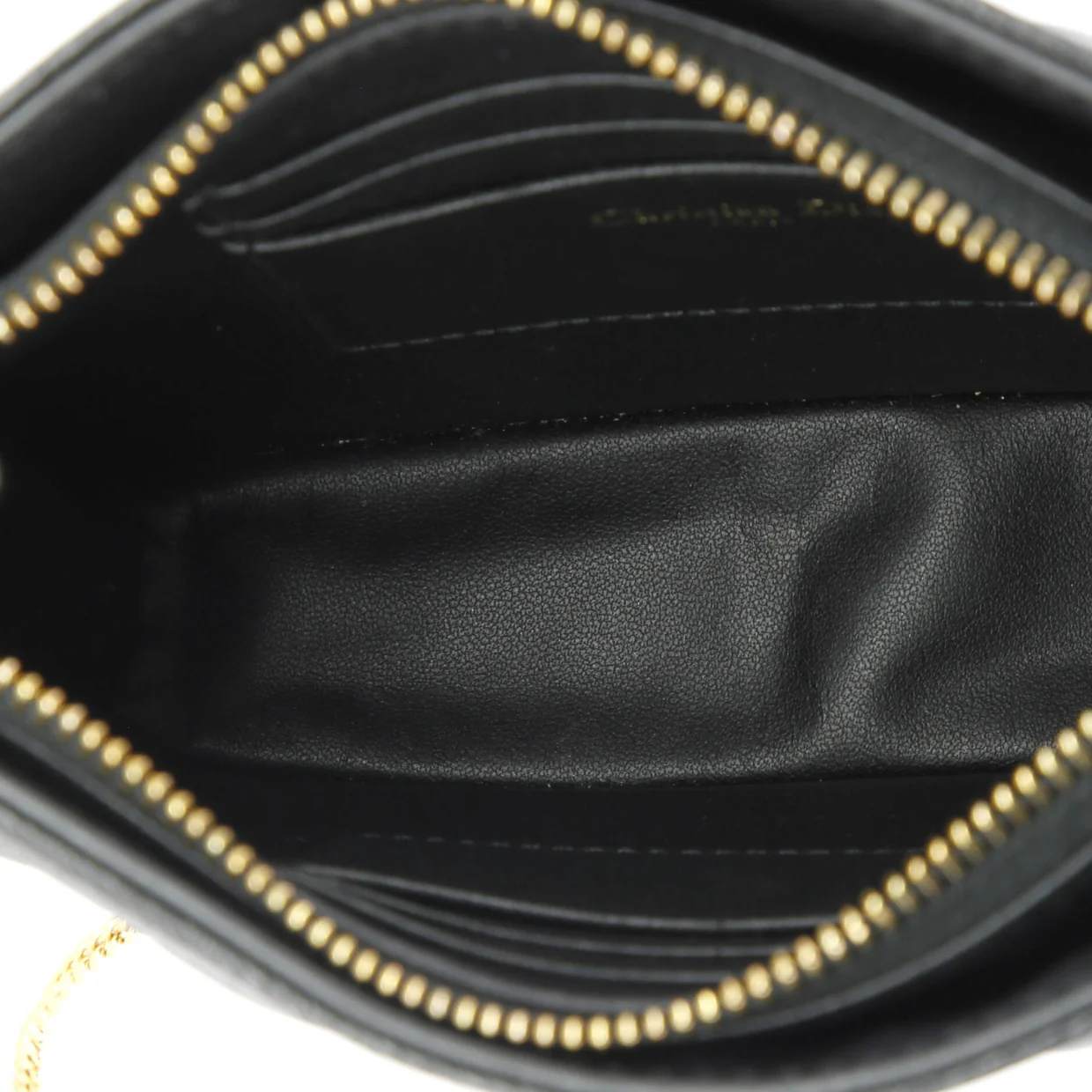 Caro Clutch with Chain Cannage Quilt Calfskin Small - Deep Luxury