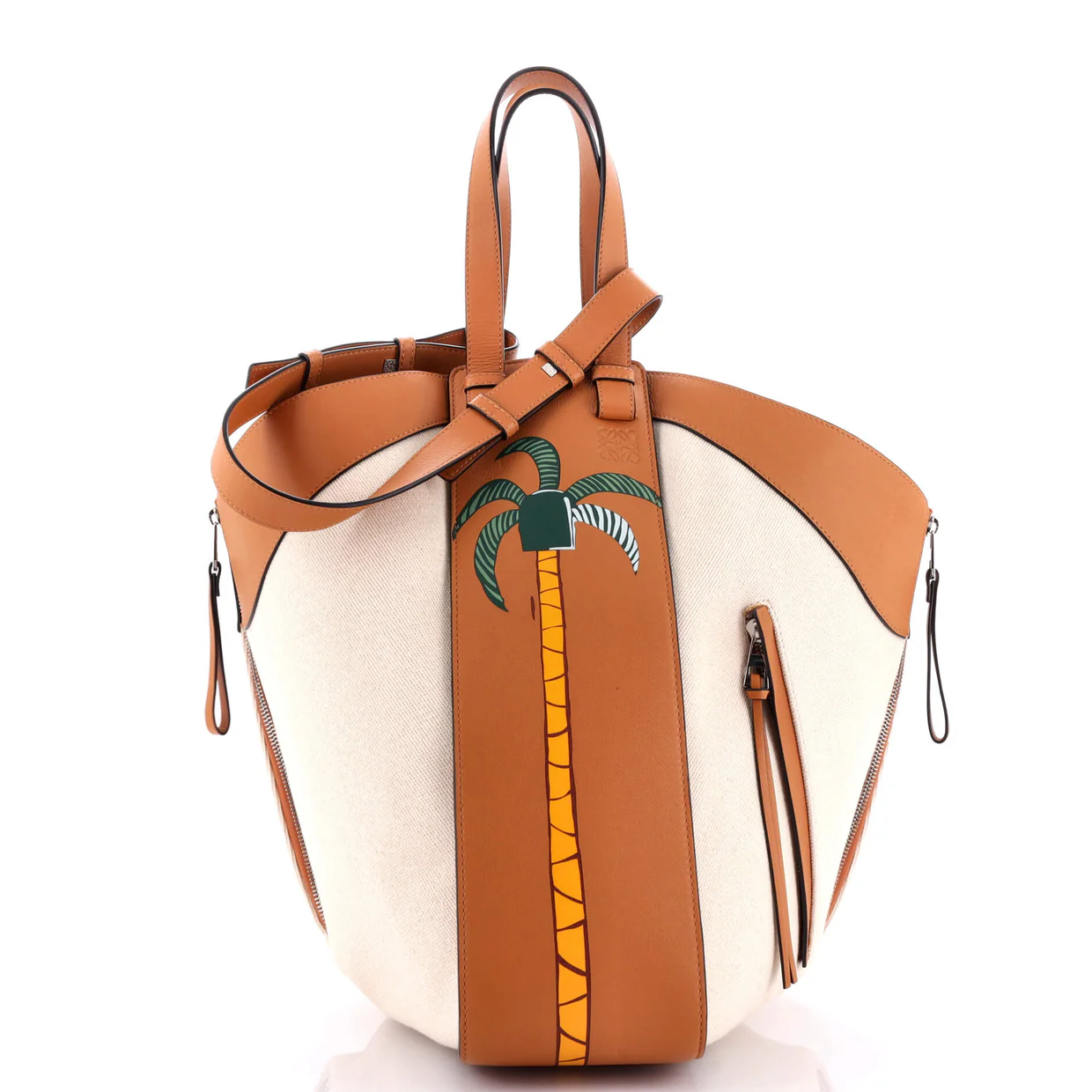 Ken Price Hammock Bag Printed Leather and Canvas Medium - Deep Luxury