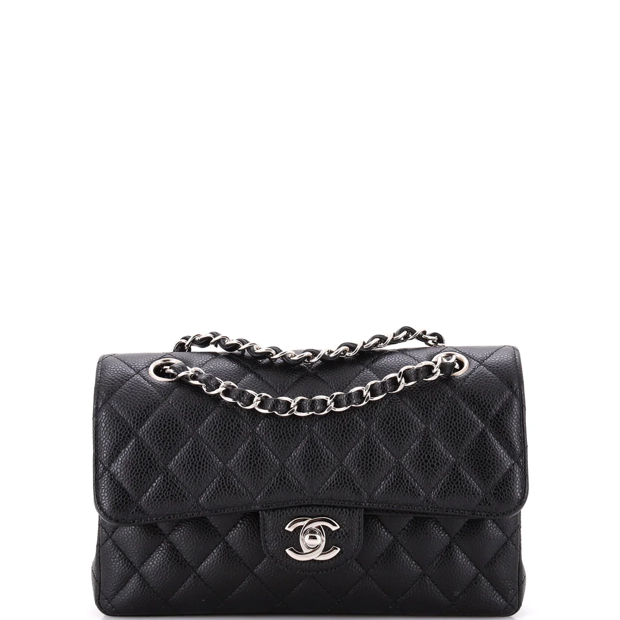 Classic Double Flap Bag Quilted Caviar Small - Deep Luxury