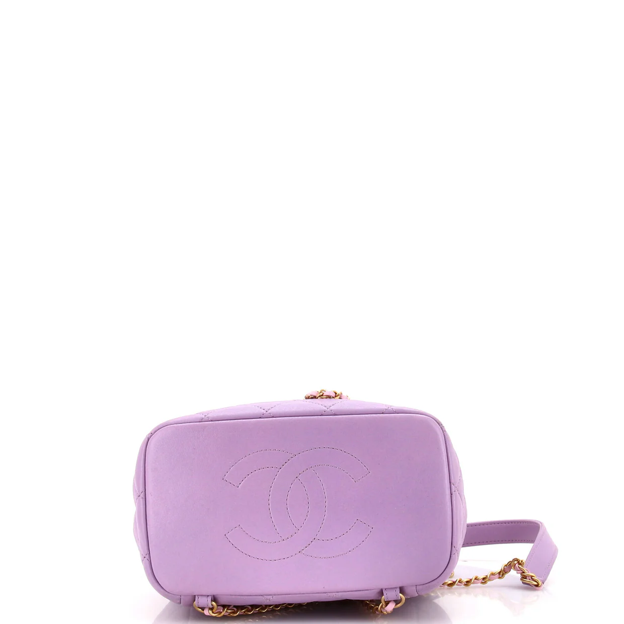 Chain Infinity Drawstring Backpack Quilted Lambskin Small - Deep Luxury