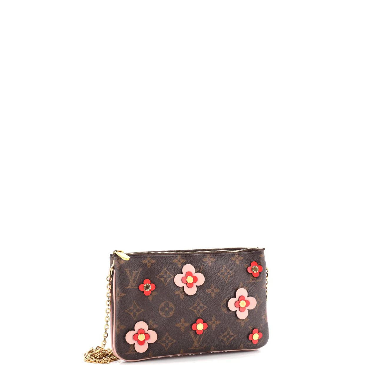 Double Zip Pochette Limited Edition Blooming Flowers Monogram Canvas - Deep Luxury