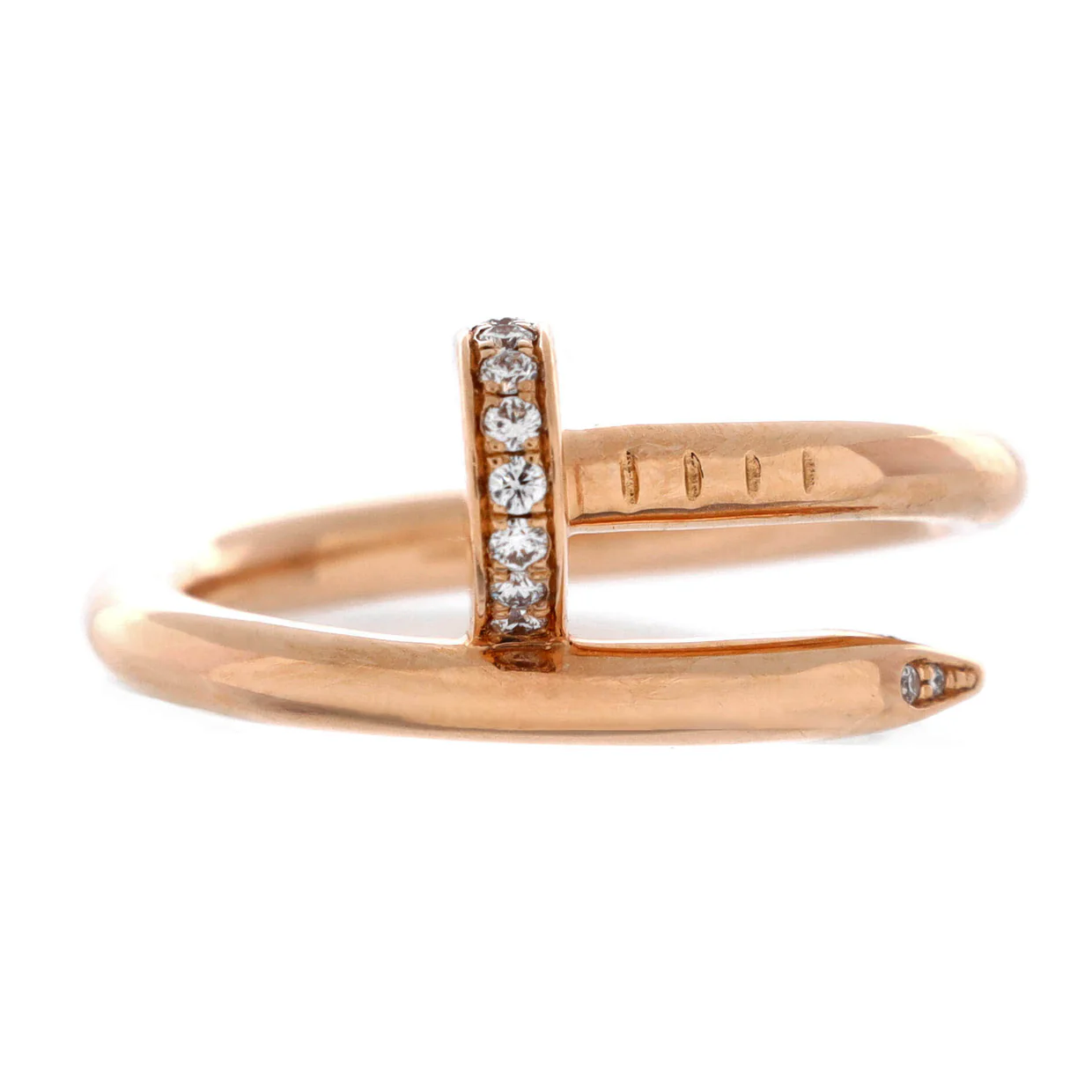 Juste un Clou Ring 18K Rose Gold and Diamonds - Deep Luxury