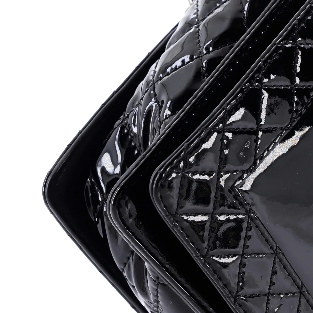 Reverso Boy Flap Bag Patent New Medium - Deep Luxury