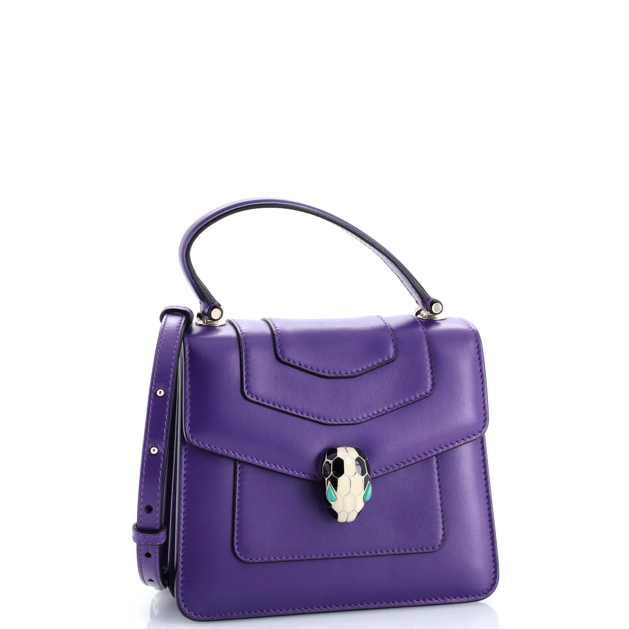 Serpenti Forever Top Handle Bag Leather Small - Deep Luxury