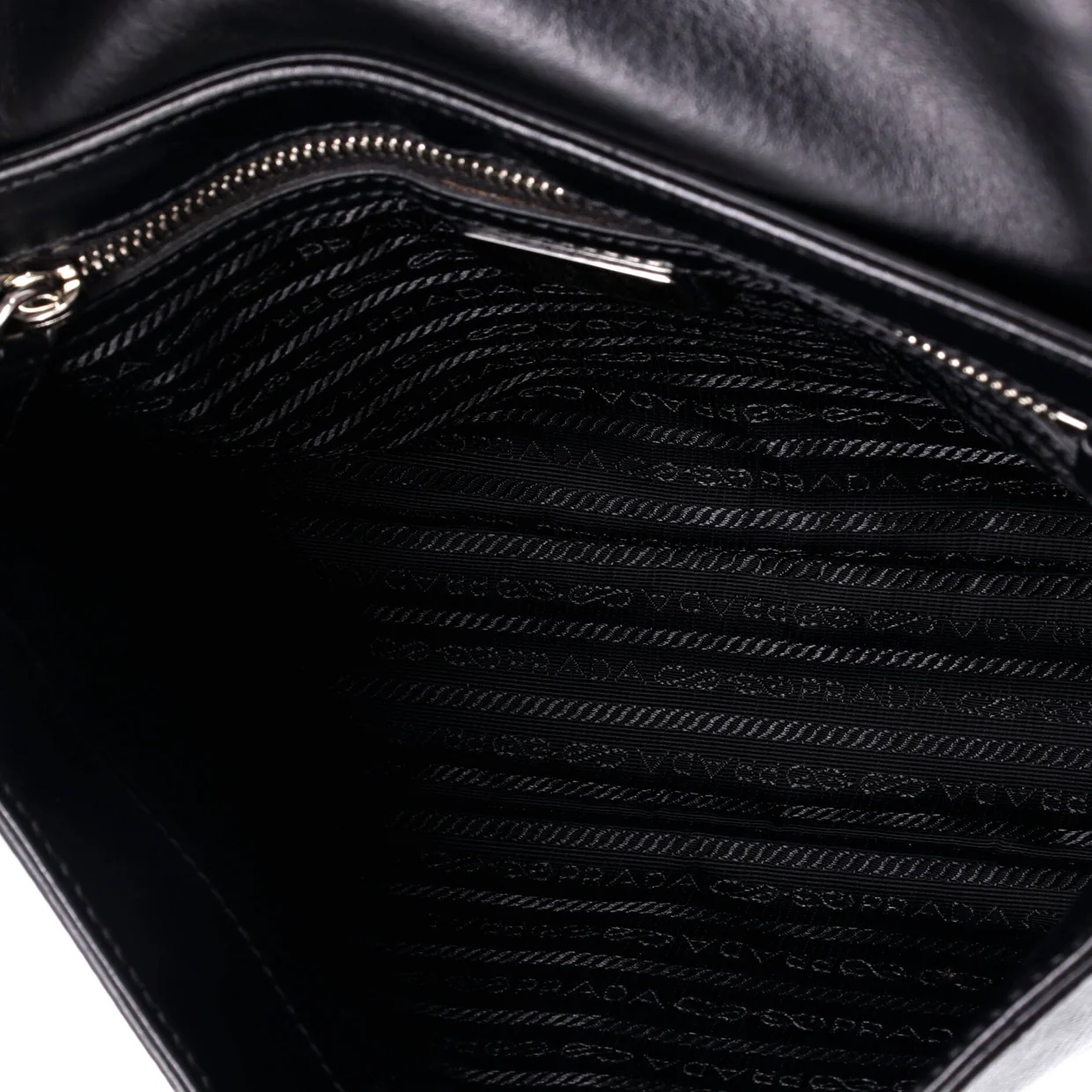 Triangle Logo Flap Crossbody Bag Embossed Saffiano Leather Small - Deep Luxury