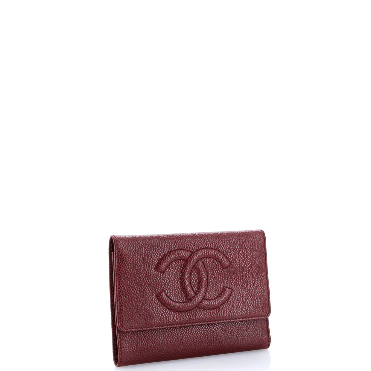 Trifold CC Wallet Caviar Long - Deep Luxury