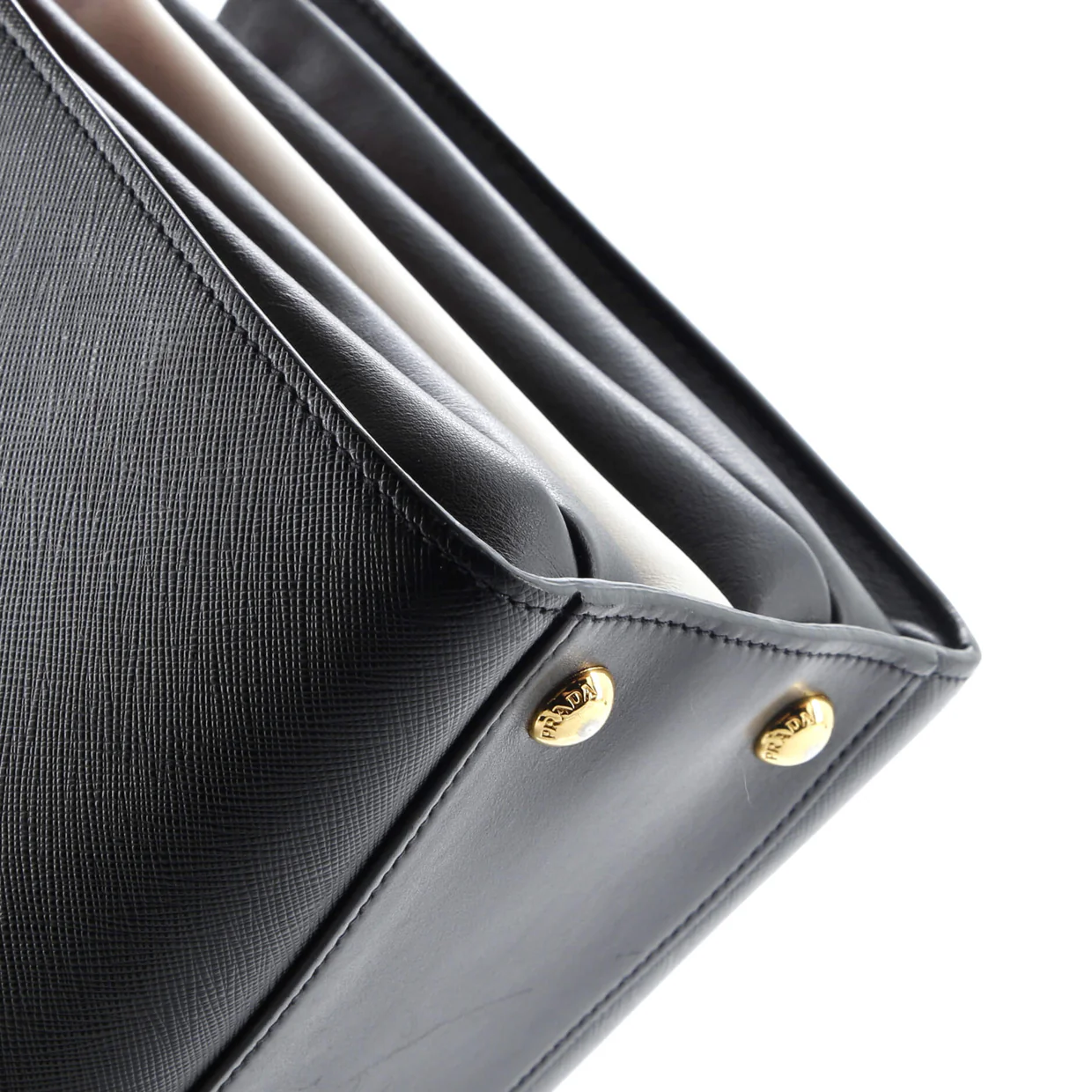 Bibliotheque Tote Saffiano with City Calf Small - Deep Luxury