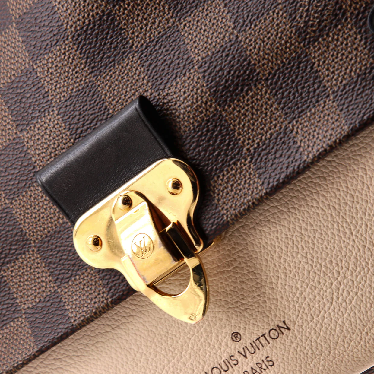 Vavin Handbag Damier with Leather PM - Deep Luxury