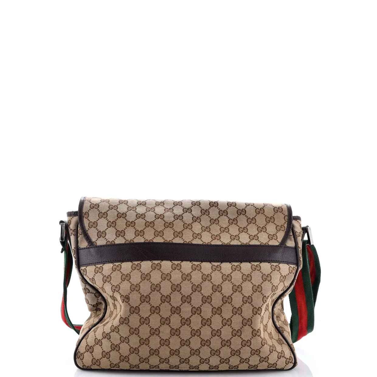 Web Strap Flap Messenger GG Canvas Medium - Deep Luxury