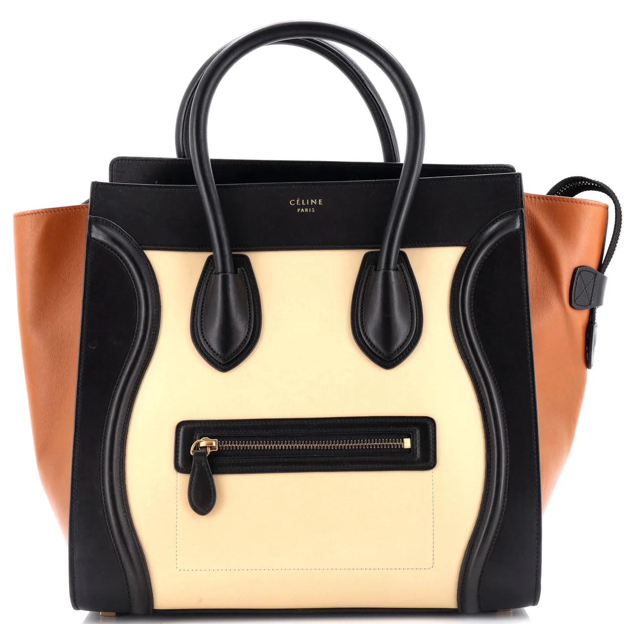 Tricolor Luggage Bag Leather Mini - Deep Luxury