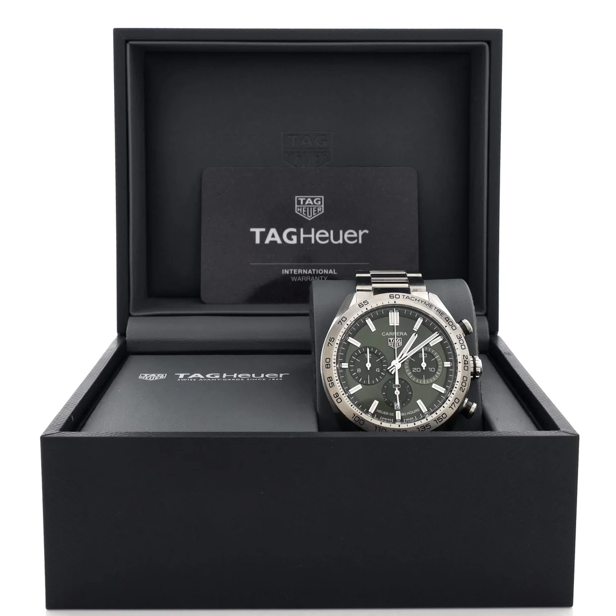 Carrera Calibre Heuer 02 Chronograph Automatic Watch Stainless Steel 44 - Deep Luxury