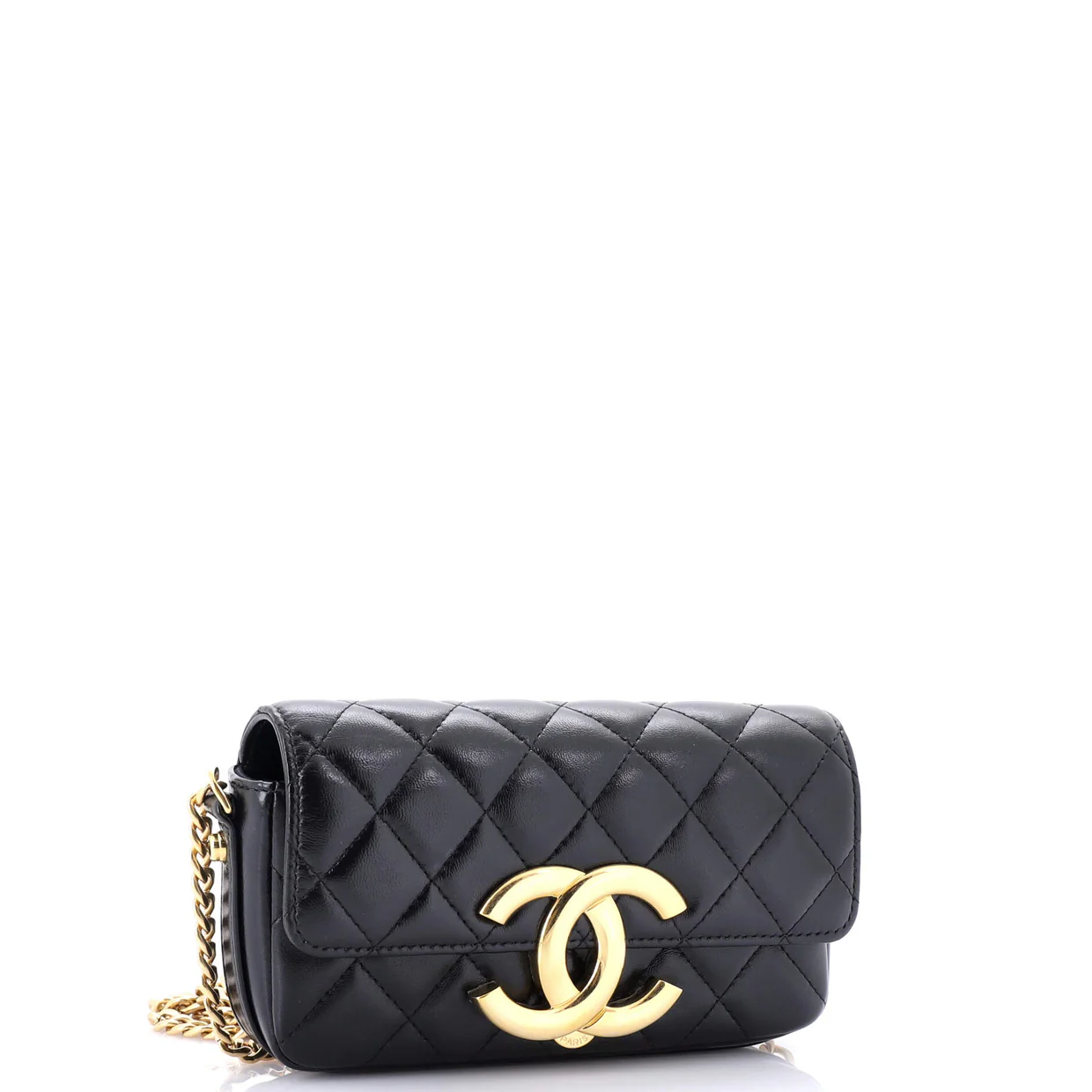 Giant CC Flap Baguette Bag Quilted Lambskin - Deep Luxury