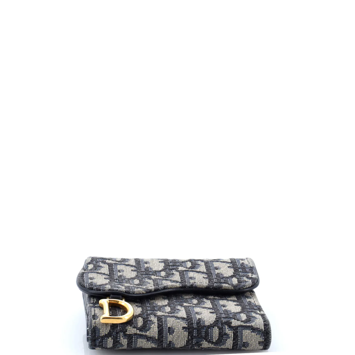Saddle Flap Wallet Oblique Canvas Mini - Deep Luxury